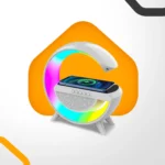 Lámpara Parlante 3 en 1 - Cargador Inalámbrico, Parlante, Radio y Luces RGB - Imagen 2
